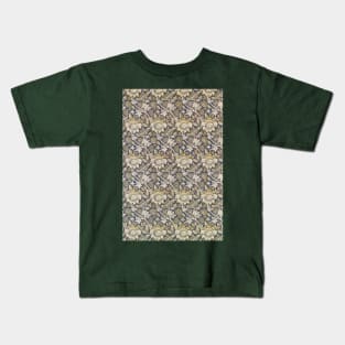 Wey by William Morris, Vintage Textile Pattern Kids T-Shirt